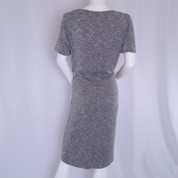 Lucky Brand Tie-Front Heathered Gray Knit Dress - Picture 8 of 12